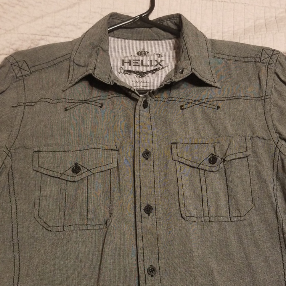 Helix men's small button up dress shirt